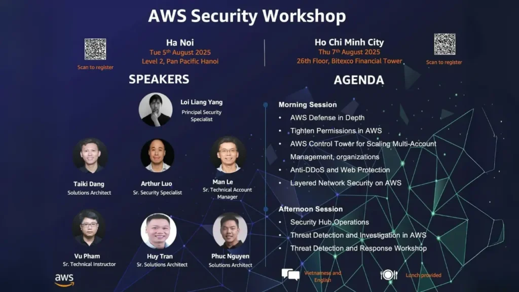 AWS Security Workshop: Nâng Cao Kỹ Năng Bảo Mật Cùng Chuyên Gia AWS Tại TP. Hồ Chí Minh Việt Nam