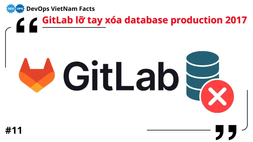 Fact: GitLab lỡ tay xóa database production năm 2017 và phải khôi phục từ backup 6 giờ trước đó