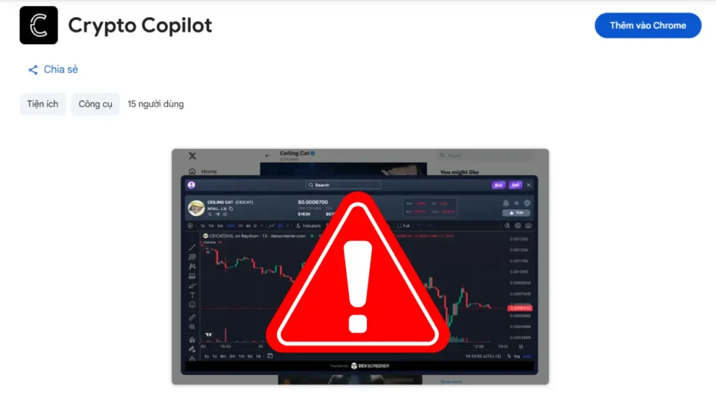 Cảnh báo mã độc Chrome Extension: Crypto Copilot bí mật rút phí SOL từ giao dịch Solana của người dùng