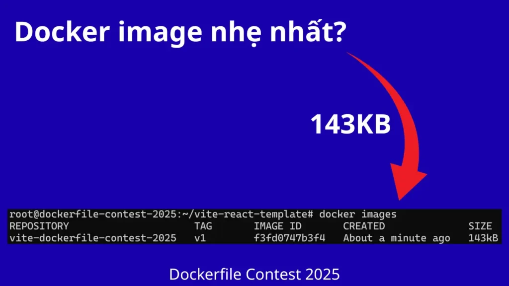 Dockerfile Contest 2025: Đây là Docker Image nhẹ nhất?
