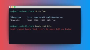 Hệ thống báo lỗi “No space left on device” dù Disk Space còn trống 40%