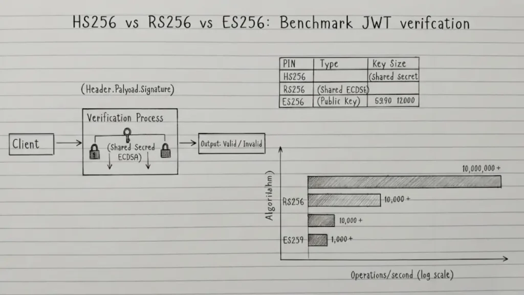 HS256 vs RS256 vs ES256: Benchmark JWT verification