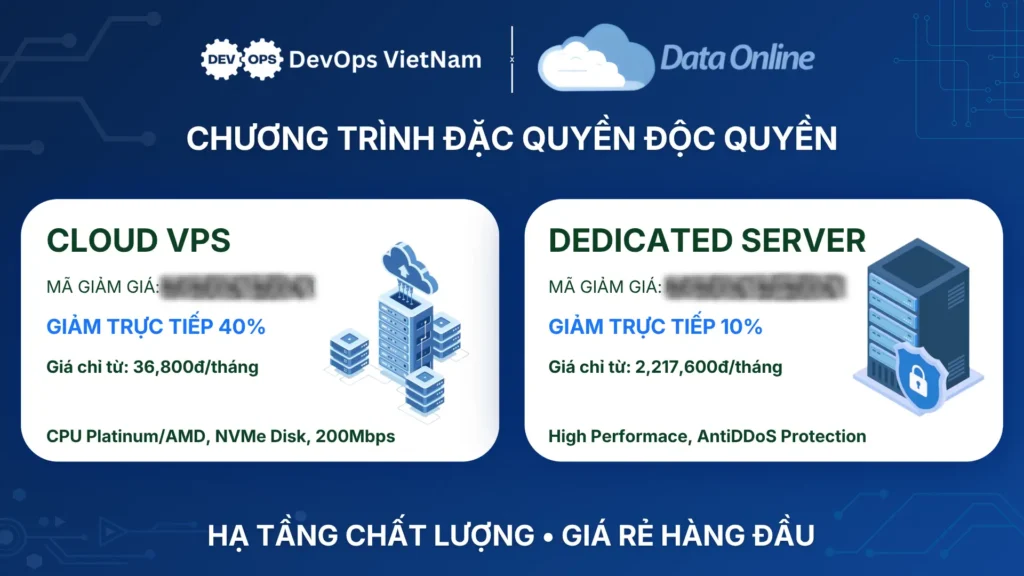 DevOps VietNam x DataOnline: Mã giảm giá độc quyền