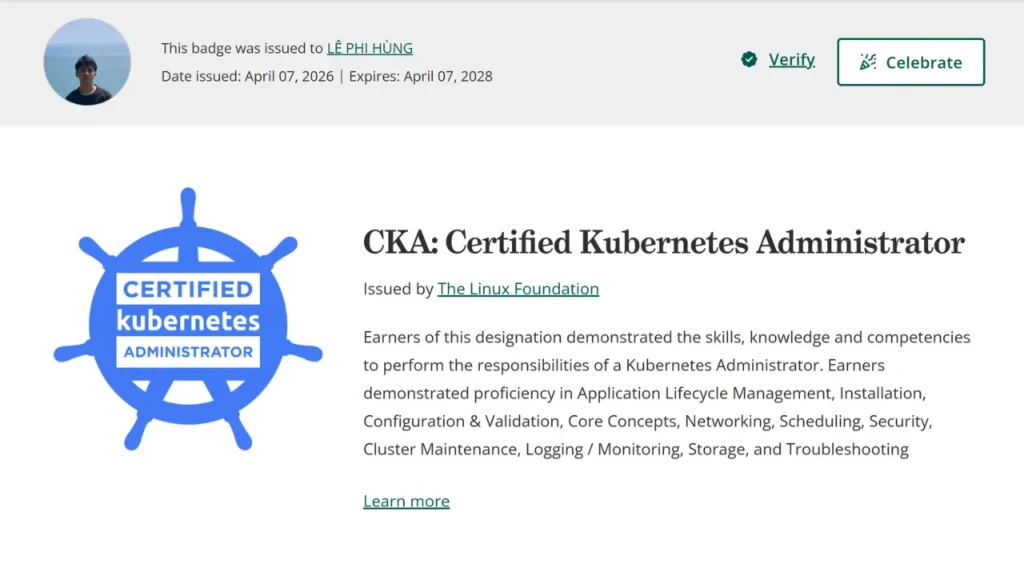 Chia sẻ lộ trình thực tế chinh phục chứng chỉ CKA (Certified Kubernetes Administrator)