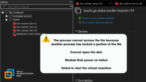 VMware Workstation không bật được VM sau khi máy tính tắt đột ngột